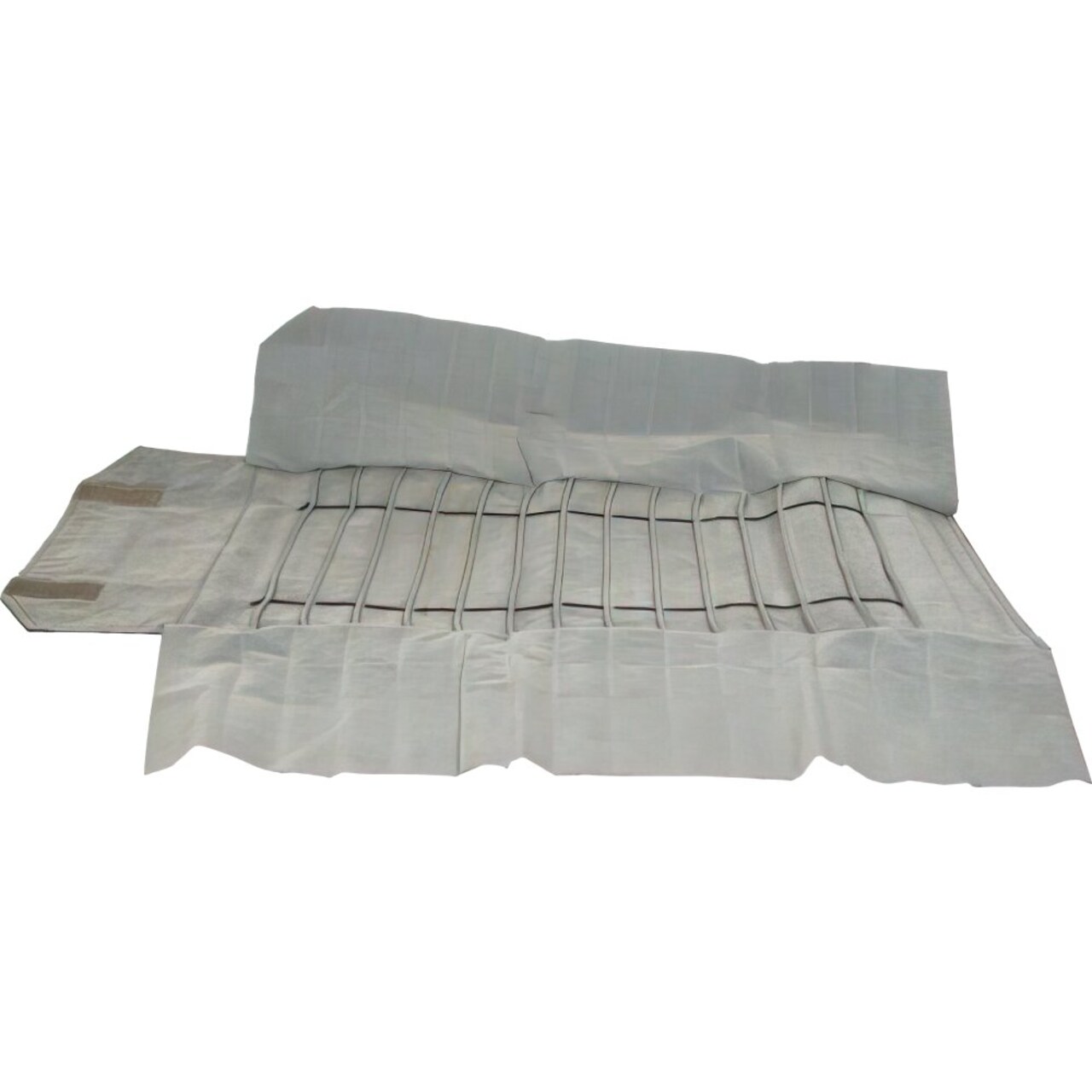 Gray & Black Velvet 14 Slot Watch Bracelet Roll Travel Display